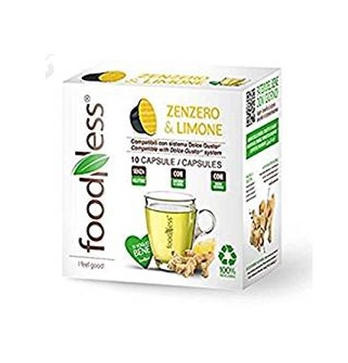 FOODNESS 10 Capsule Compatibili DOLCE GUSTO CAFFÈ VERDE & GANODERMA